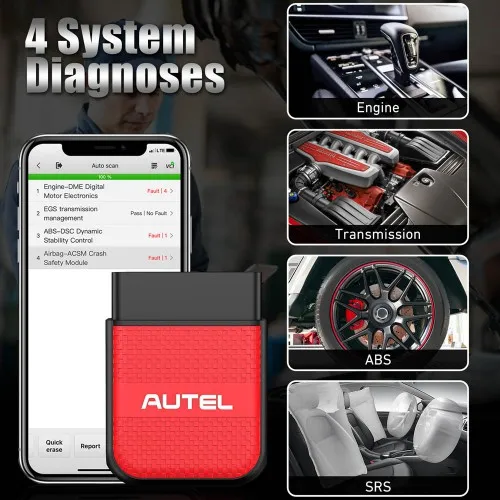 AUTEL MaxiAP AP200H беспроводной Bluetooth OBD2 сканер