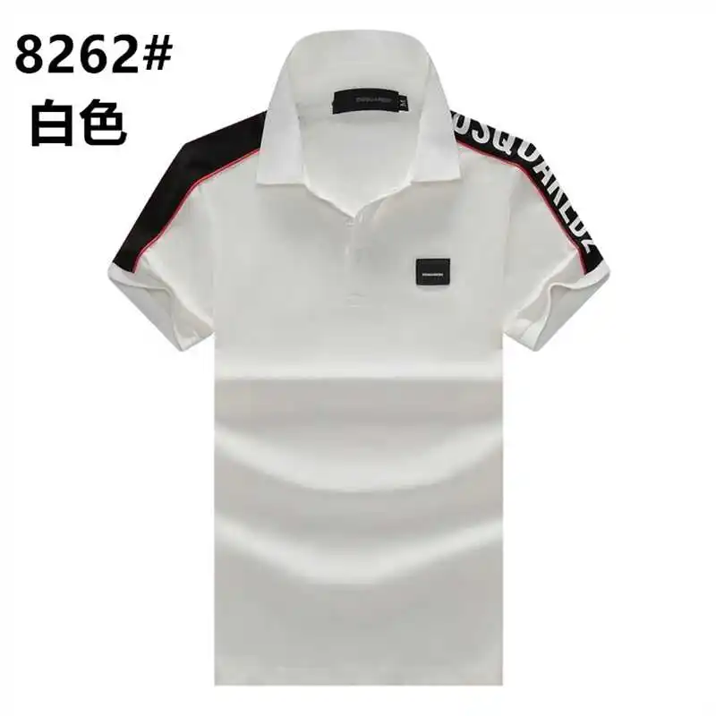 

2022 Brand D2 Short Sleeve Polo Tee Shirt Men Casual Summer DSQUARED2 Men's Clothing Polos Shirts Mens Slim Fit shirt