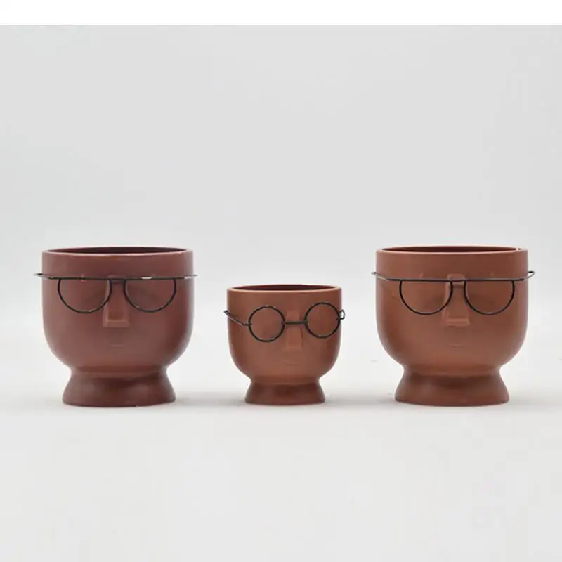 Керамическая ваза очки с человеческим лицом мультфильмы современные аксессуары