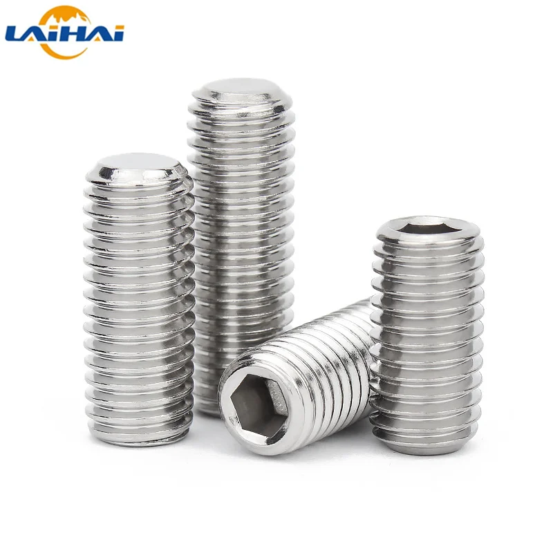 304 винты из нержавеющей стали с шестигранным углублением DIN916 M1.6 M2 M2.5 M3 M4 M5 M6 M8 M10 M12 -