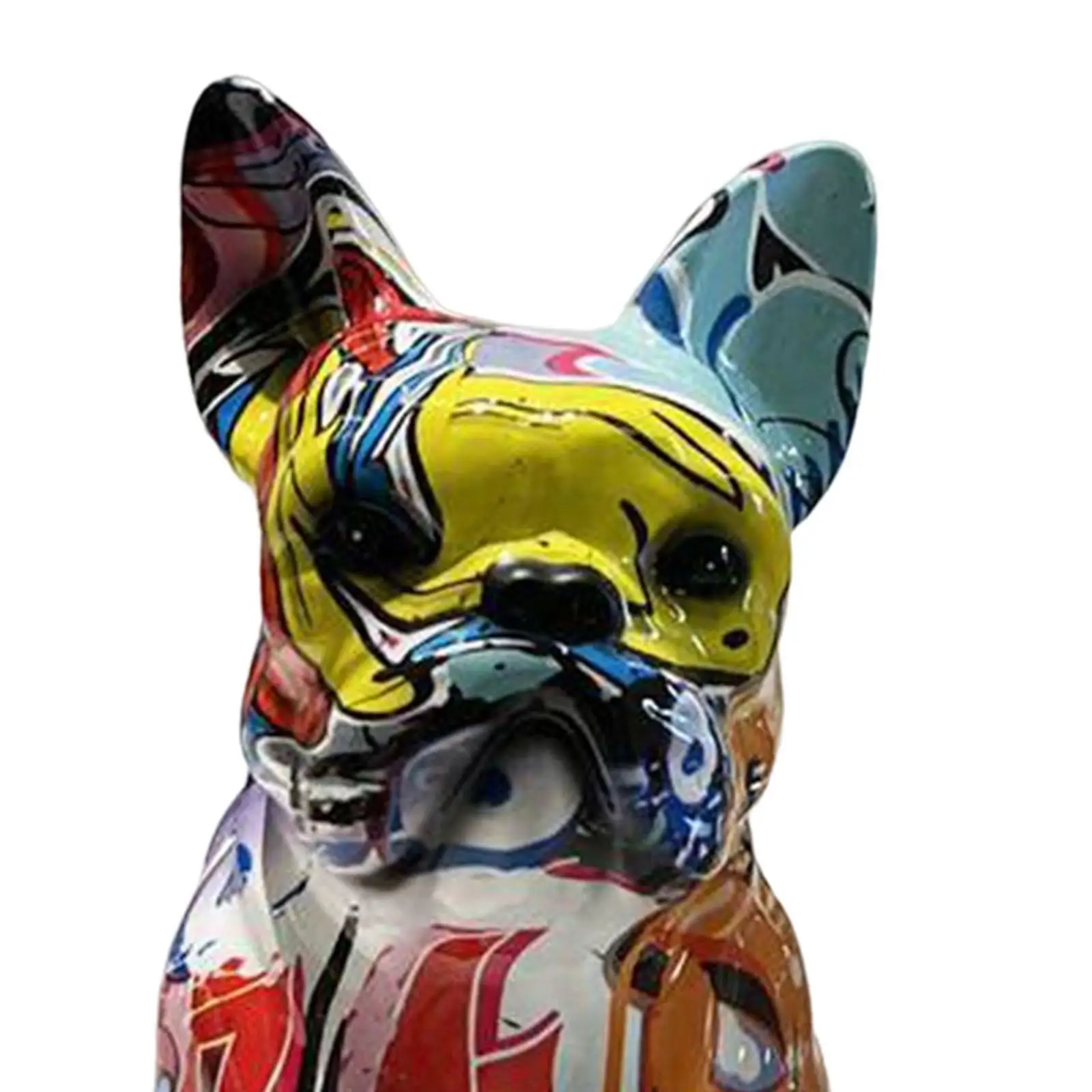 

Graffiti Art Dog Statue Dog Art Figurine Sculpture Home Desktop Office Decor