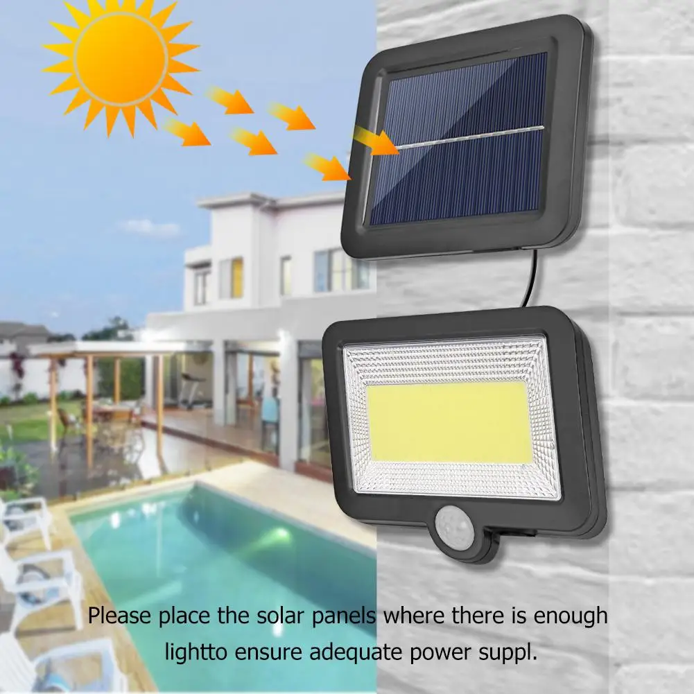 

100LED COB Outdoor Path Waterproof Solar Lamp LED PIR Motion Sensor Wall Light Energy Saving and Environmental Protection