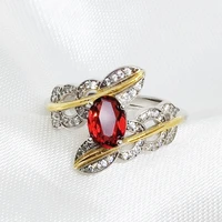 meibapj fine quality natural red garnet gemstone trendy ring for women real 925 sterling silver charm fine jewelry