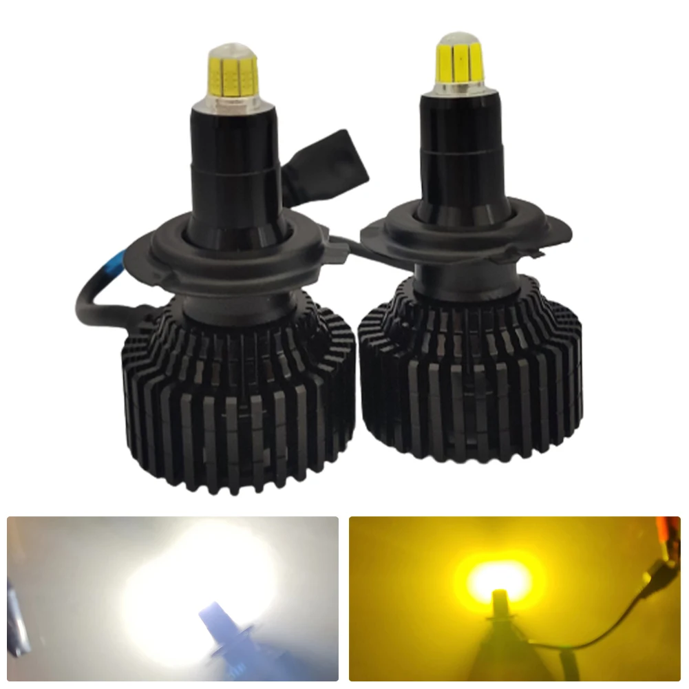 

2pcs 8-sided H7 LED Light High-power Super-bright LED Modified Headlights 6000K 3000K Car Lights Accessories