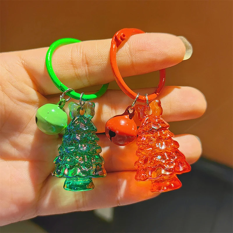 

Transparent Christmas Tree Pendant Keychain New Year Christmas Ornaments Decorative Accessories For Students' Pendant School Bag