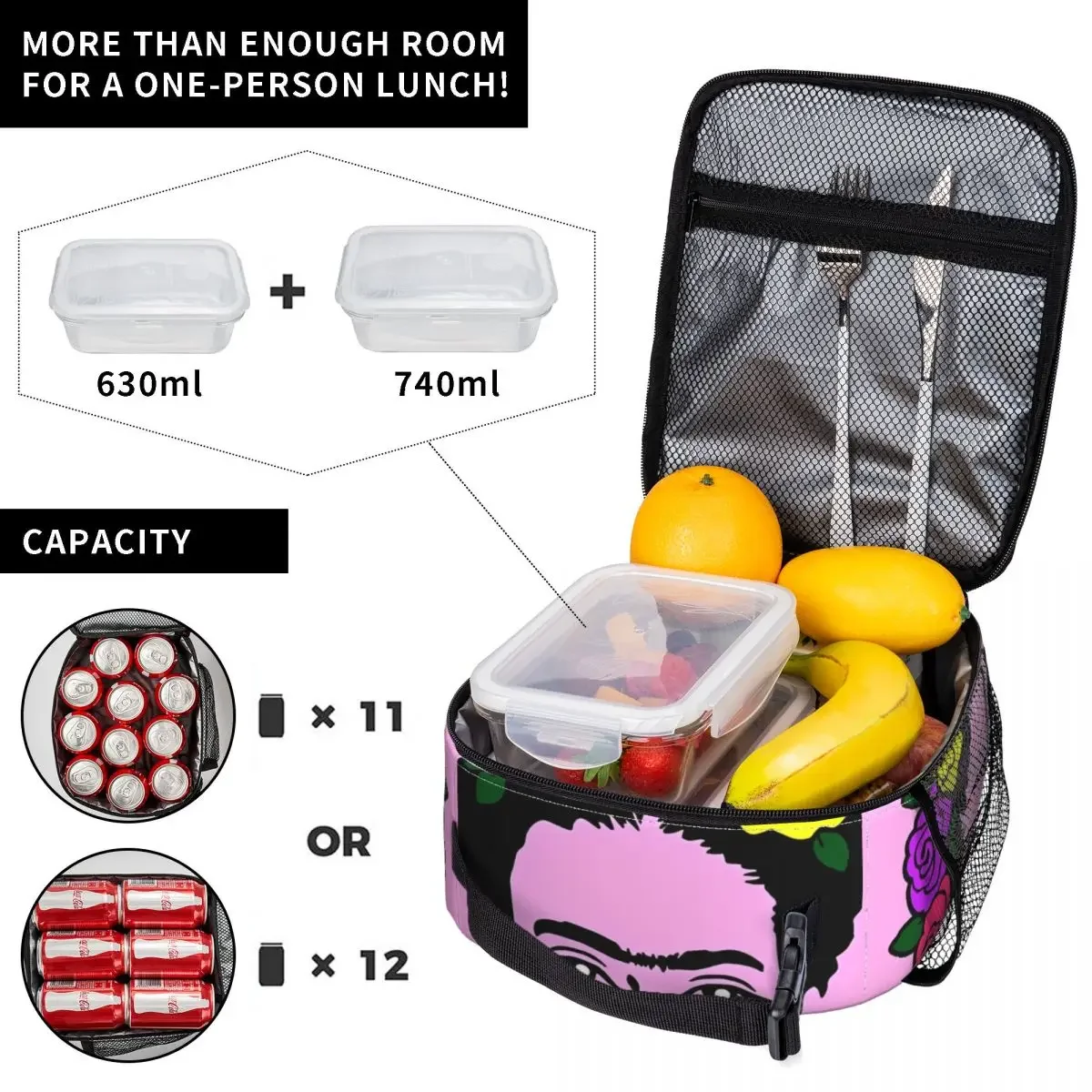 Fridas Kahlos Viva La Vida термоизолированные сумки для обеда путешествий портативные