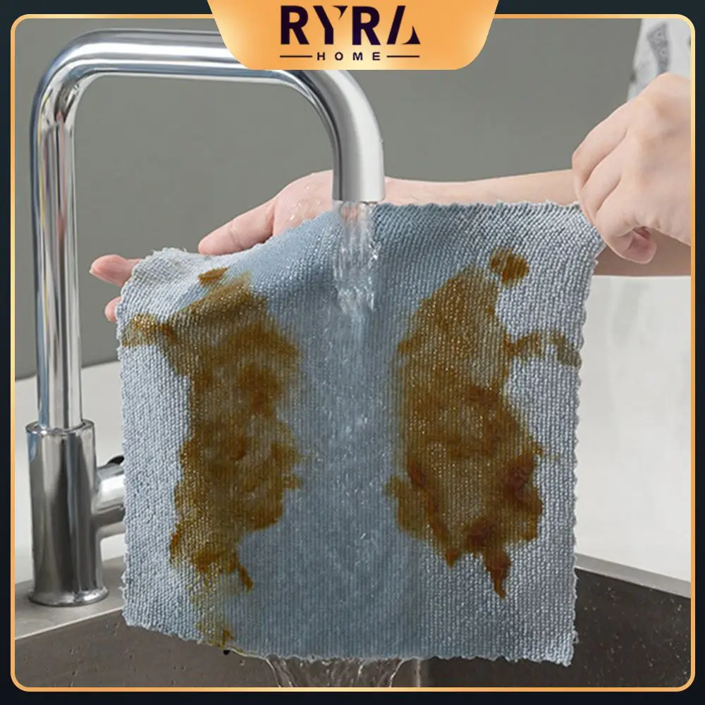

22×22cm Modern Simplicity Dish Towels Reused Absorbent Lint Cloth Convenient Rag Household Merchandises 1pcs Simple Suction