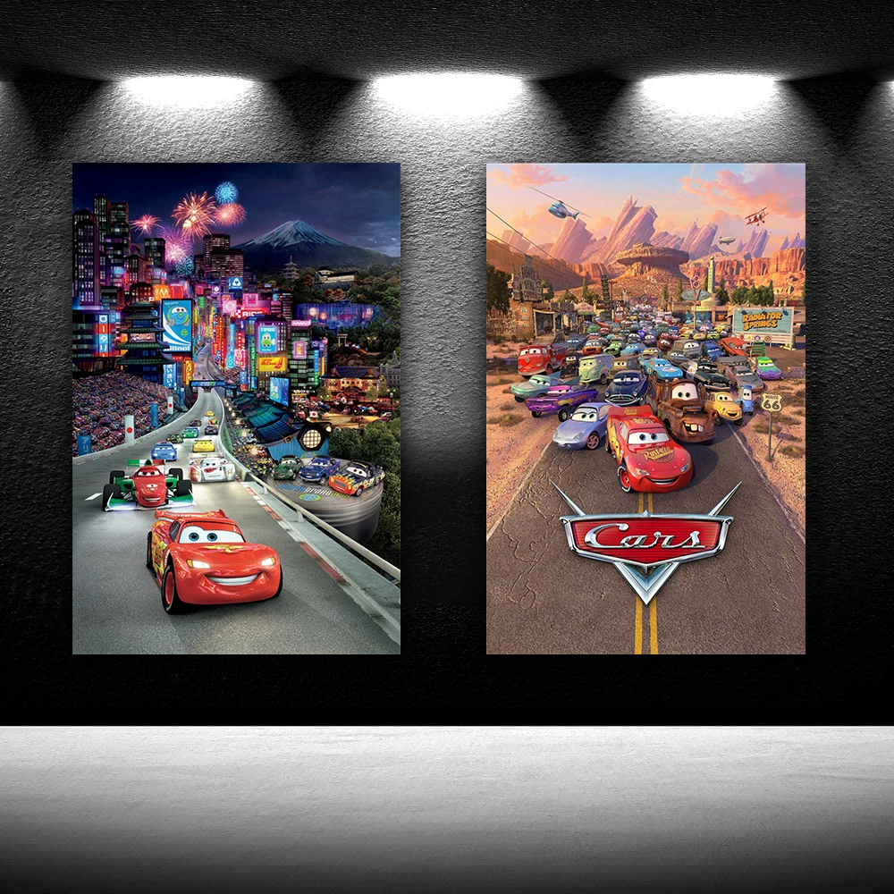 

Classic Cartoon Anime Cars Movie Poster HD Print Canvas Poster Bedroom Decor Sports Landscape Office Room Decor Poster Gift