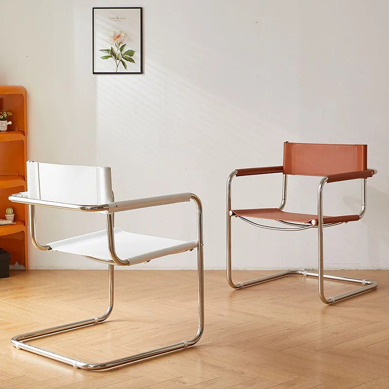 

Armrest White Nordic Living Room Chairs Modern Metal Minimalist Creative Chairs Makeup Floor Fashion Cadeira Interior Furniture