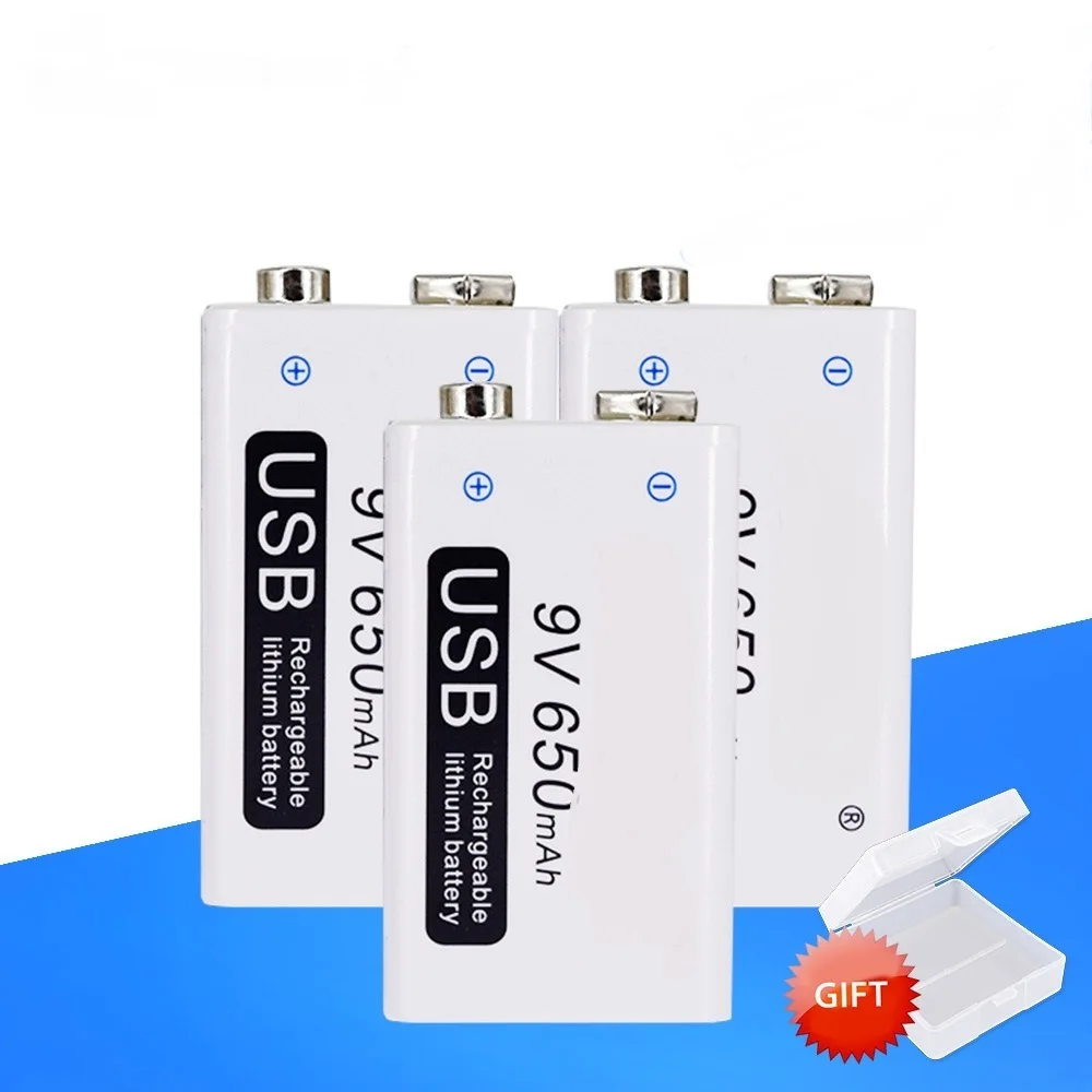

650mAh micro USB 9 Volt li-ion Rechargeable Battery 6F22 9V Li ion Lithium Battery for RC Helicopter Model Microphone Toy