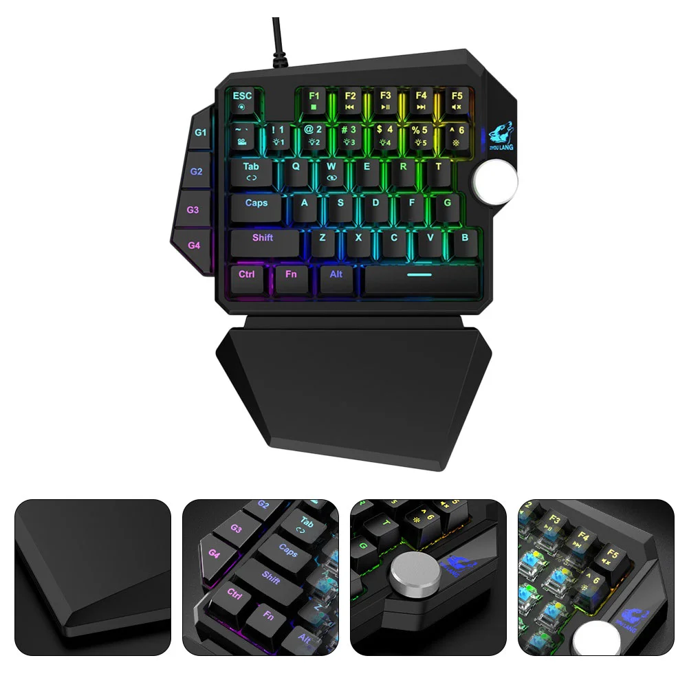 

1 PC Programmable RGB Gaming Keyboard Half Keyboard for Laptop Computer