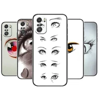 beautiful eyes phone case for xiaomi mi 11 lite pro ultra 10s 9 8 mix 4 fold 10t 5g black cover silicone back prett