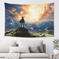zelda canvas poster decorative painting tapestry surrounding computer bedroom background wild hyrule video game cloth wall