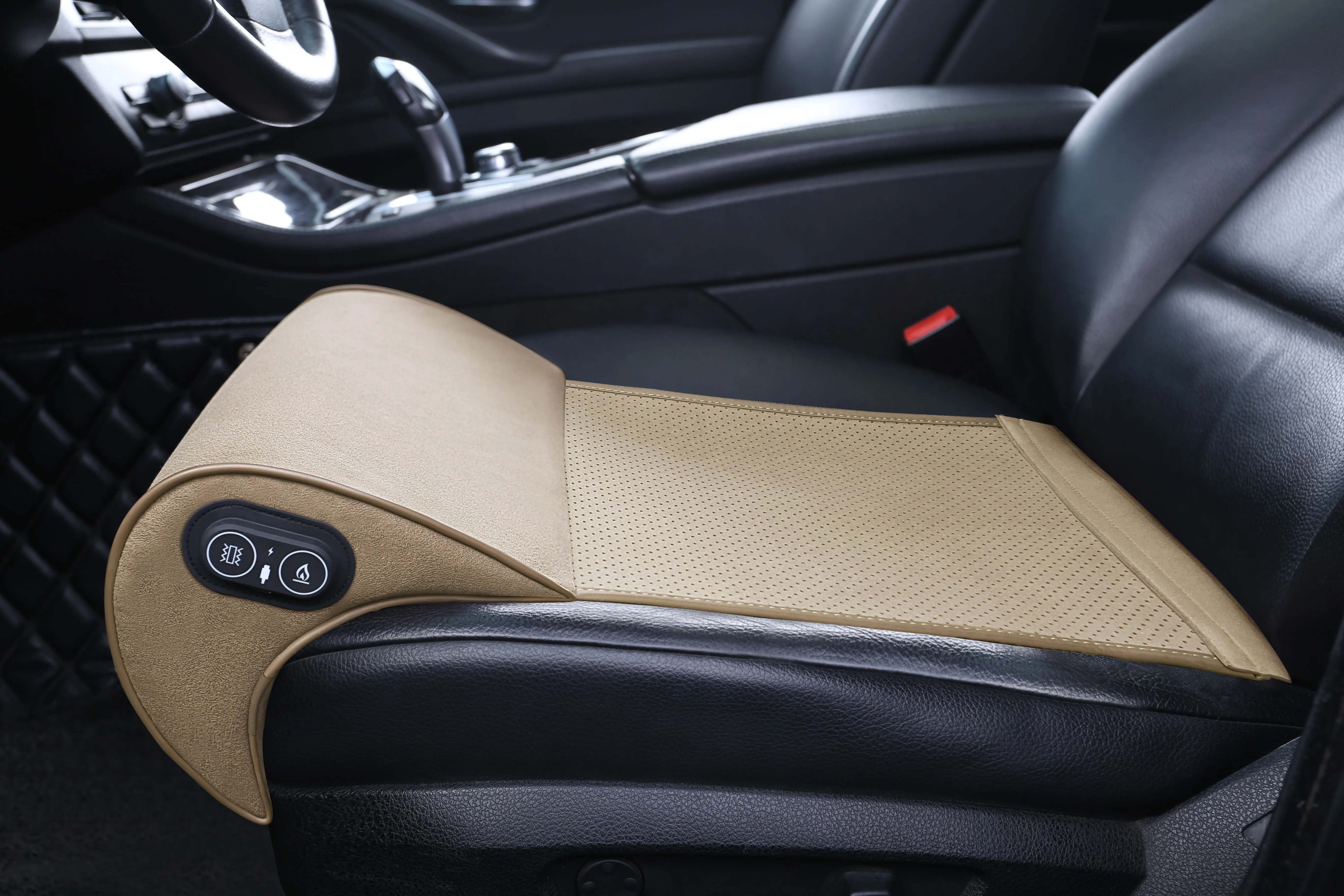 

Удлинитель автомобильного сиденья для ног с функцией подогрева и массажа с пеной с эффектом памяти Кожаная универсальная подушка для поддержки ног Подушка для ног