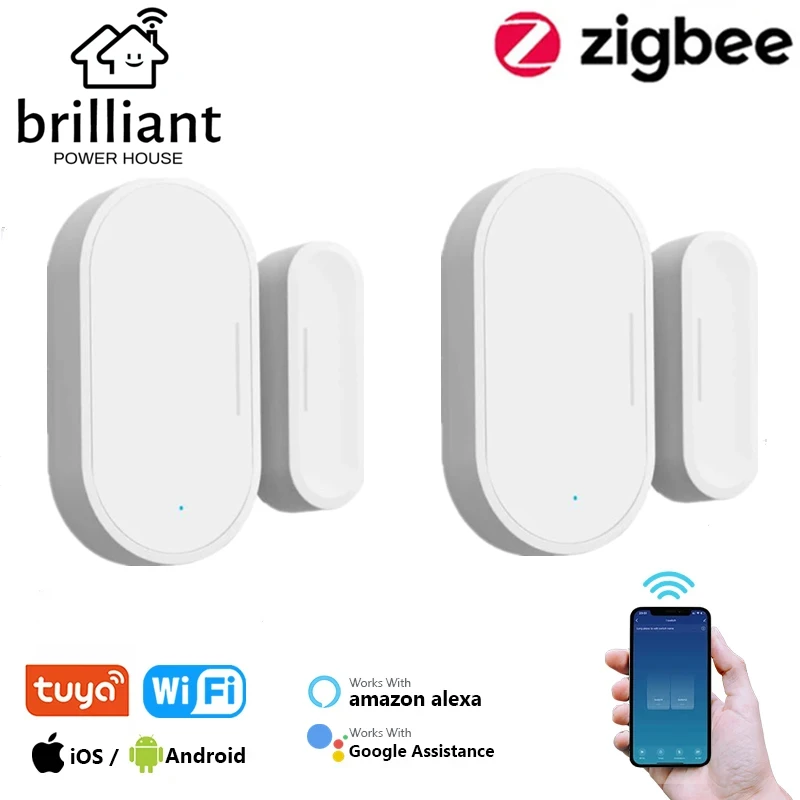 Умный датчик окон и дверей Tuya Zigbee 3 0 детекторы Zigbee2MQTT охранная защита управление