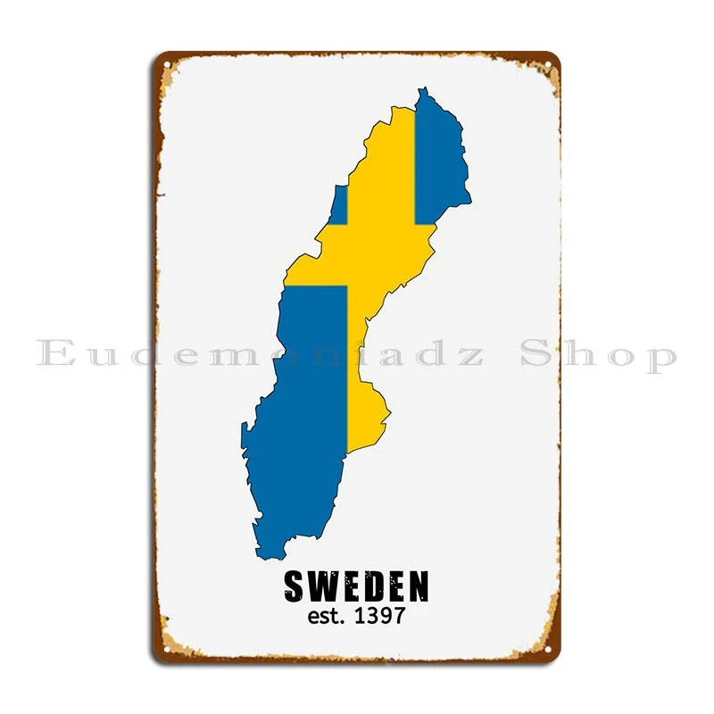 

Карта Швеции металлические знаки ржавая стена пещера бар кинотеатр на заказ жестяной знак постер