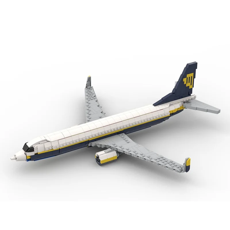 Фото Серия MOC Aviation: Модель самолета Lufthansa Ryanair Boeing 737, конструктор для самостоятельной сборки - подарок на праздники и день рождения №4