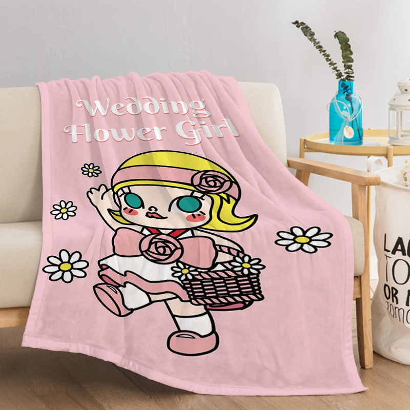 

Kawaii Skullpanda Shaggy Throw Blanket For Living Room Fluffy Soft Blankets Sofa Summer Bedroom Decoration Boho Home Decor Bed