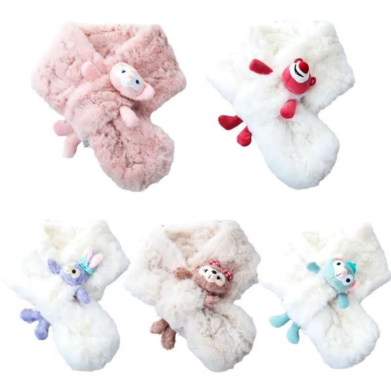 Мультяшный плюшевый шарф для девочек, теплый мягкий шарф из мультфильма «Звездное Аниме», «LinaBell ShellieMay Gelatoni», подарочный