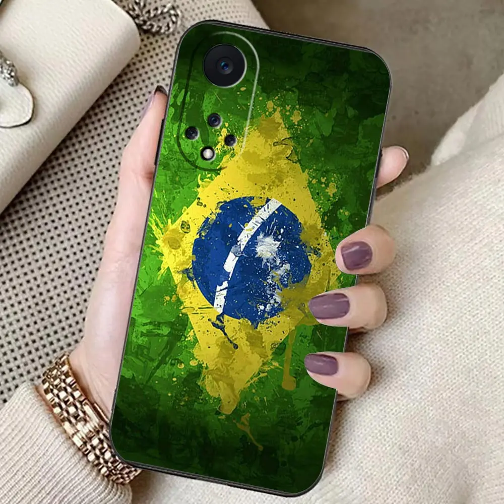 Case For Huawei NOVA Y90 Y70 Y61 10 9 9 Plus 8 8I 7 7I 6 SE 5 5I 4 3 3I 2 2S Lite Plus Pro Case Funda Coque Shell Flag Of Brazil