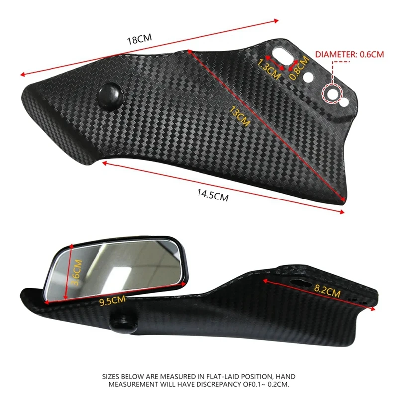 

Motorcycle Flank Spoiler Fairing Universal Adjustable ABS Carbon Fiber Pattern For Honda CBR650R Yamaha YZF R1 YZF R6 T-MAX530