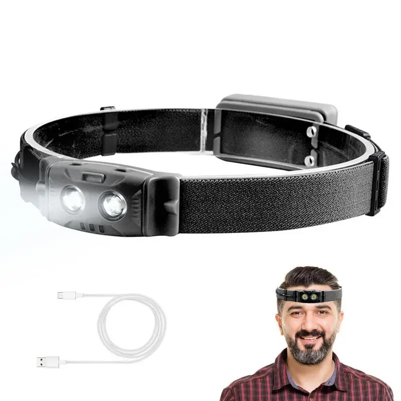 

Индукционный налобный фонарь, светодиодный налобный фонарь со встроенным аккумулятором, налобный фонарь с USB-зарядкой