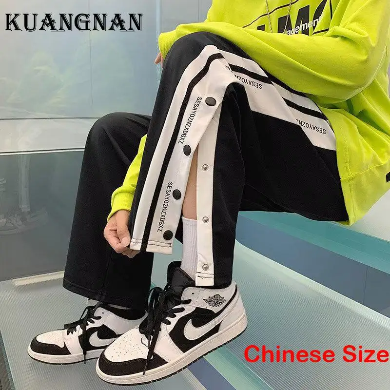 

KUANGNAN Straight Men's Pants Korean Luxury Clothing Menswear 5 Days Shipping Goods Male Clothes Street Wear 2XL 2023 Spring