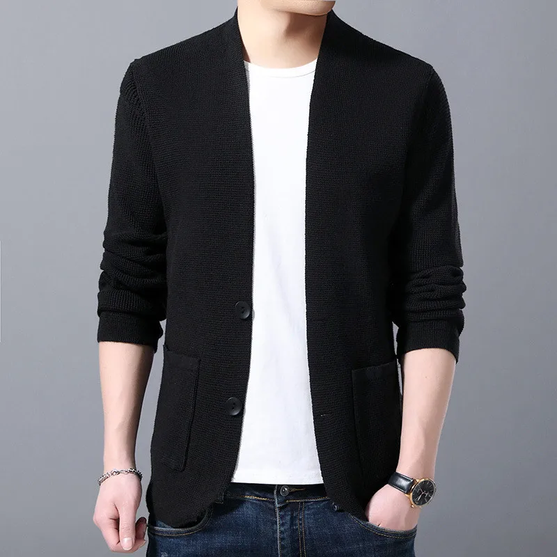 

Sweater Cardigan Men's Wool Single Breasted Simple Solid Color Style Loose Knit Jacket Coat Asian Size M-4XL 2022 New