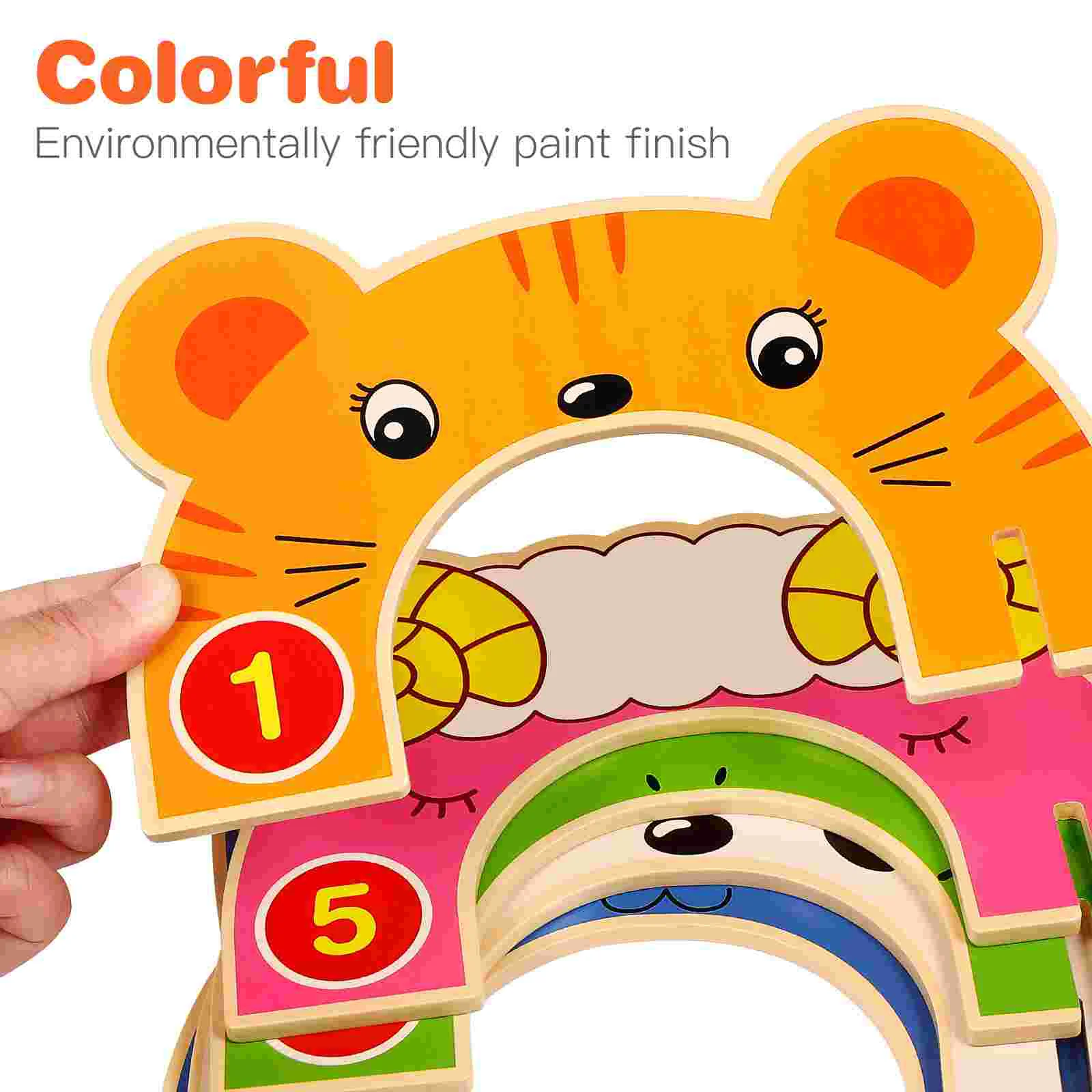 

Kids Croquet Set Cartoon Wooden Animal Croquet Toy Set Funny Lawn Games for Boys Girls