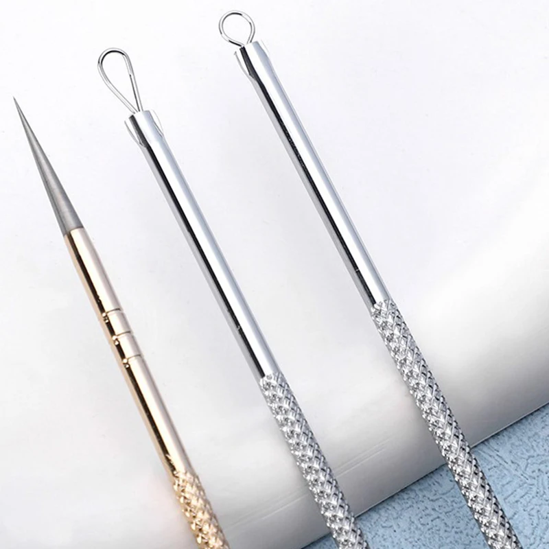 

1pc Stainless Steel Blackhead Comedone Acne Blemish Extractor Remover Face Skin Care Pore Cleaner Needles Remove Tools