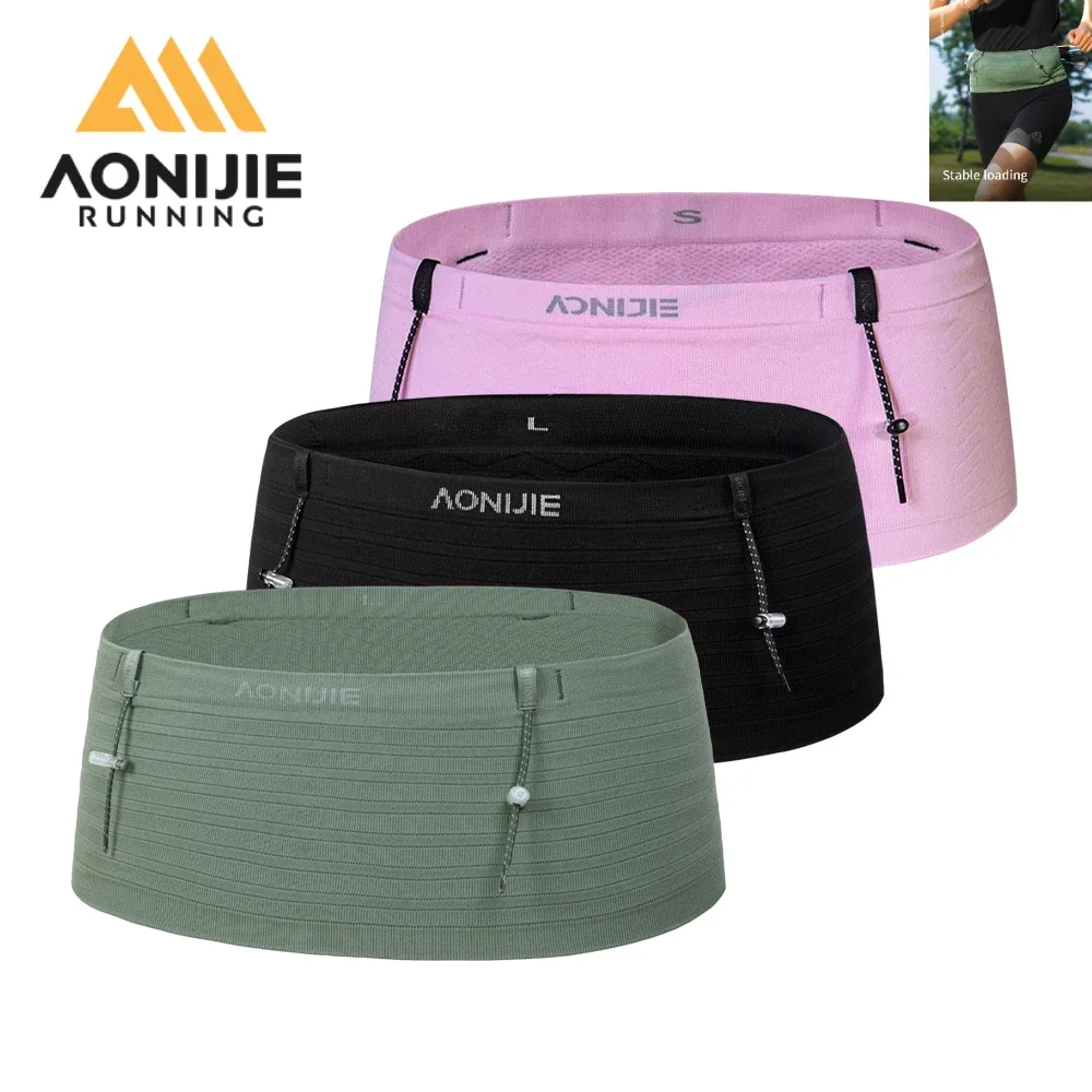 Тканая эластичная Спортивная поясная сумка AONIJIE для бега триатлона марафона