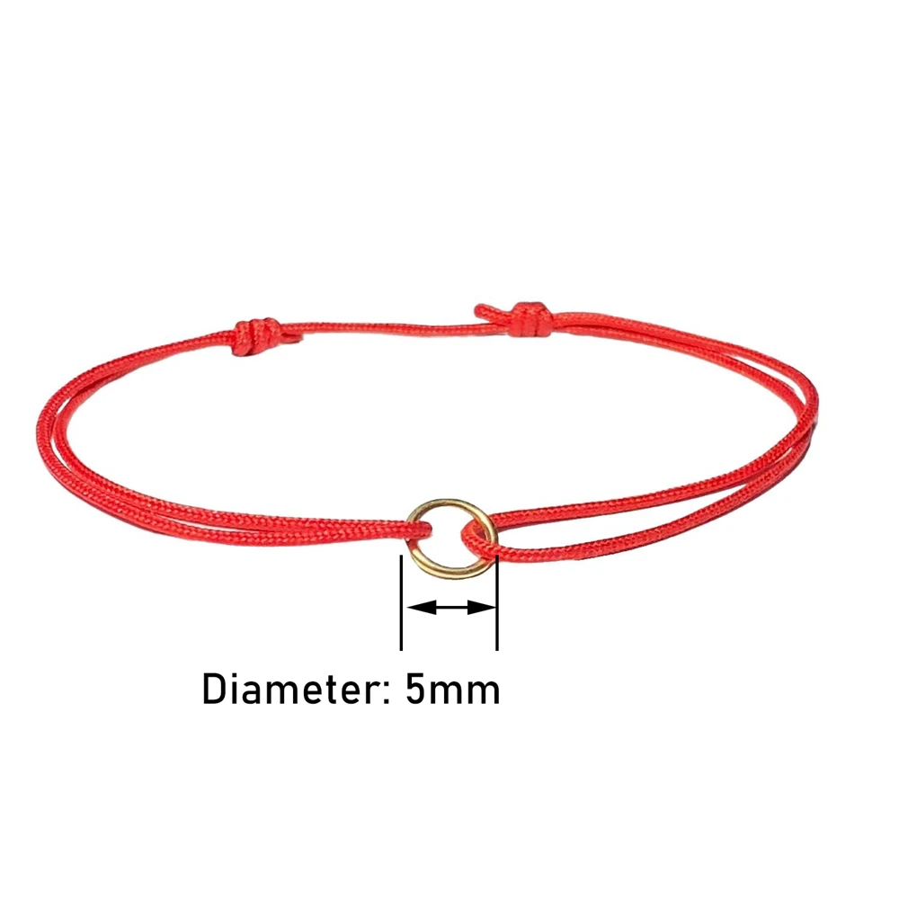 Красный браслет ручной работы для мужчин и женщин унисекс круглый желаний амулет