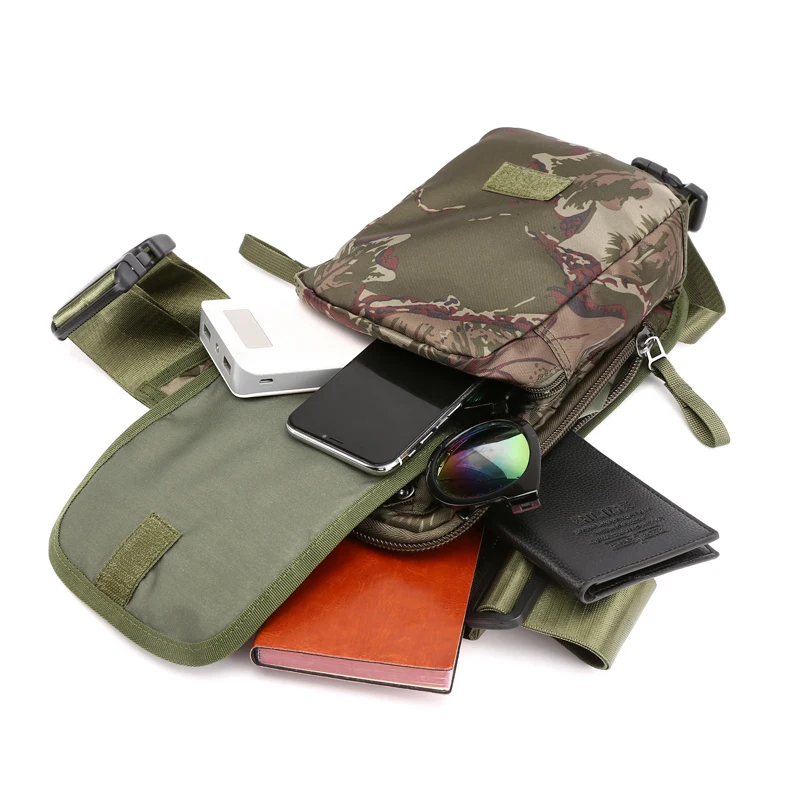 Мужская сумка через плечо на пояс или ногу нейлоновая поясная сумка-бананка