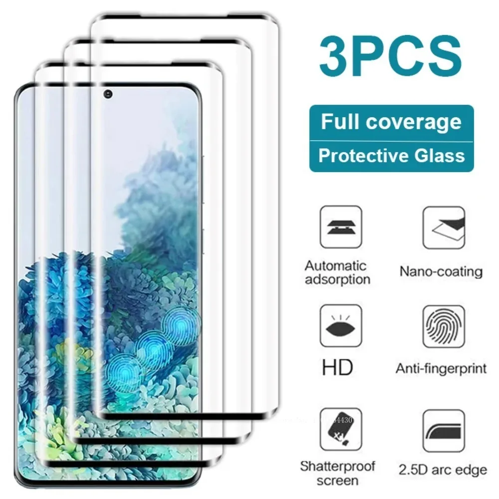 3 шт. закаленная защитная пленка для экрана Galaxy S20 Plus S24 Ultra Fe Samsung A55 A35 A15 A05S A53 A33 A13 A23