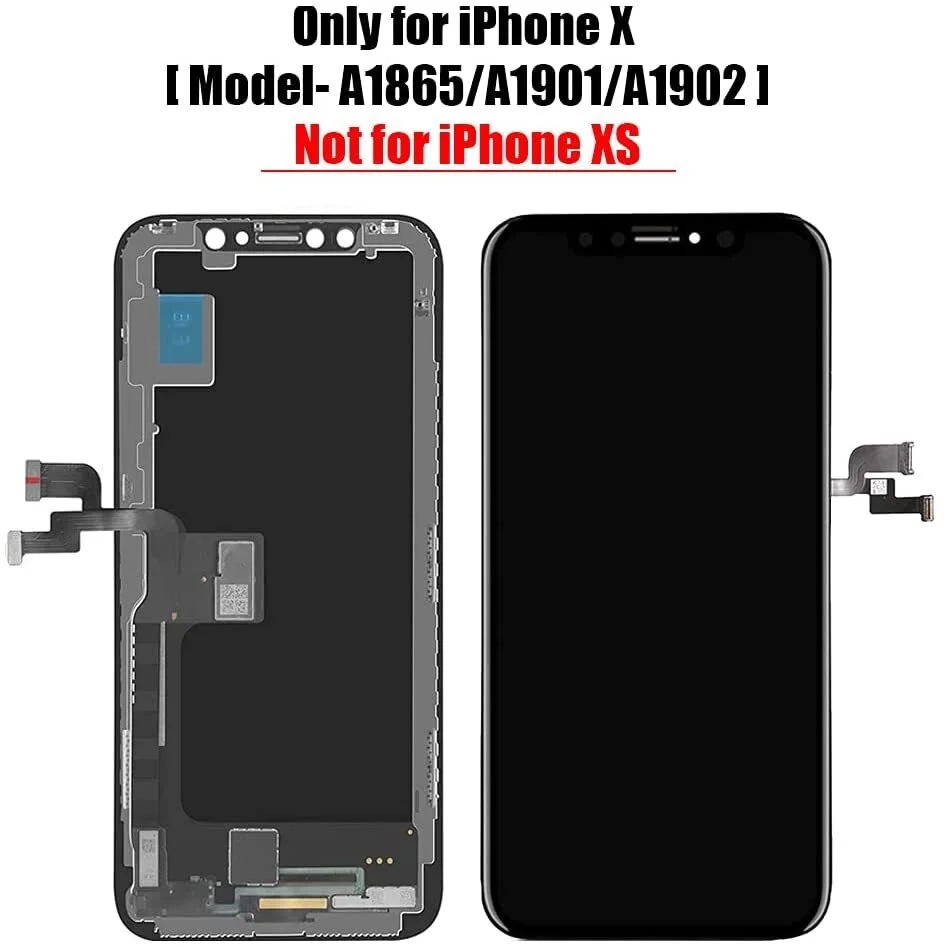 For iPhone X Screen Replacement 5.8 inch, LCD Display Touch Screen Digitizer Assembly with 3D Touch and Full Repair Tools for enlarge