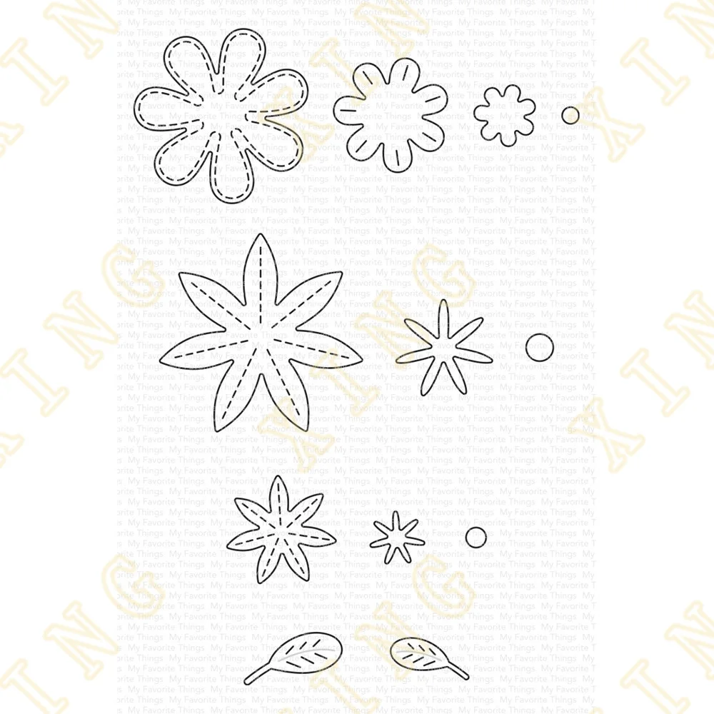 

Stitched Wildflowers Metal Craft Cutting Dies Diy Scrapbook Paper Diary Decoration Card Handmade Embossing New Product for 2022