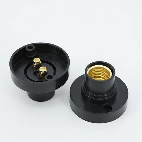 1pcs white black E14 Lamp Holder Light Bulb Screw Socket Conversion Lampholders Surface Fixing Base Holder