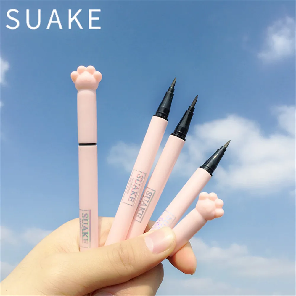 

SUAKE 1Pcs Black Liquid Eyeliner Makeup Pen Waterproof Long-lasting Eyeliner Sweat-proof Not Easy to Smudge Cat's Claw Pen