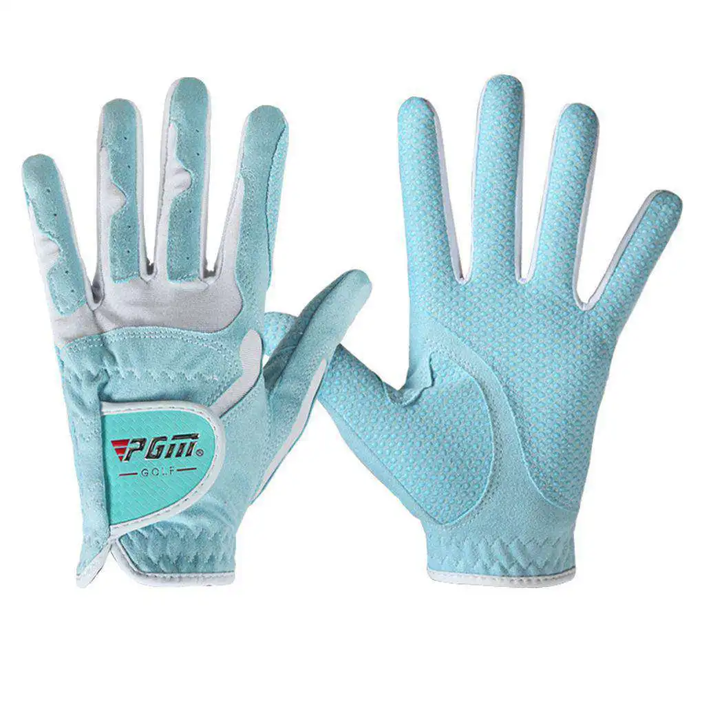 

Women's Golf Gloves Anti-slip Design Left and Right Hand Granules Microfiber Cloth Breathable Soft Sports Gloves