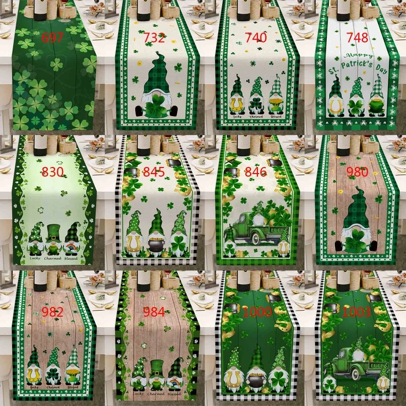 

Новинка 2022, скатерть из хлопка и льна в виде гномов на день Патрика