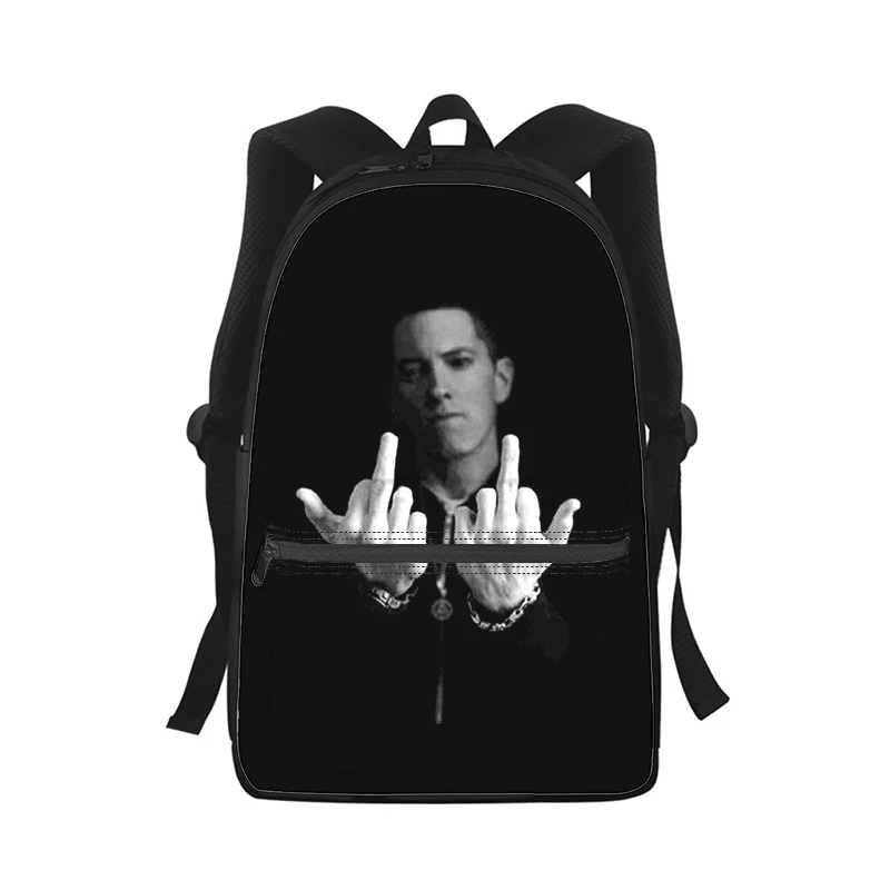 Eminem Men Women Backpack 3D Print Fashion Student School Bag Laptop Backpack Kids Travel Shoulder Bag