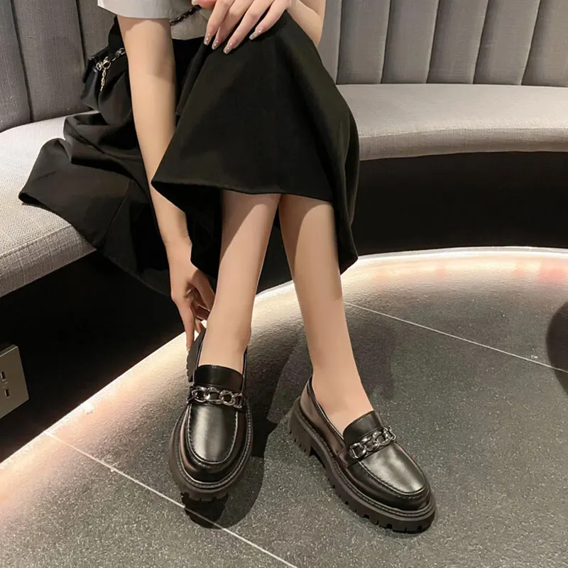 

Women girl Uniform Shoes Uwabaki Japanese JK Round Toe Women Girls School Students Lolita Black Brown Cosplay Shoes Rubber Sole