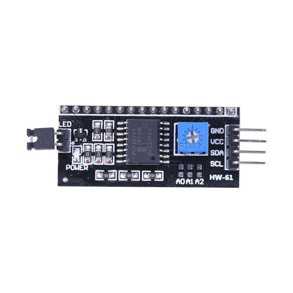 Фото Модуль адаптера ЖК-дисплея PCF8574 IIC I2C LCD1602 2004 с последовательным интерфейсом IIC 5В для Arduino и деталей роботов №5