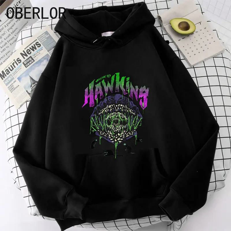 

Long Sleeve Streetwear Hoodies Sweatshirt Oversized Clothes Harajuku Sweatshirts Pullover Male Clothing Stranger Things 2022