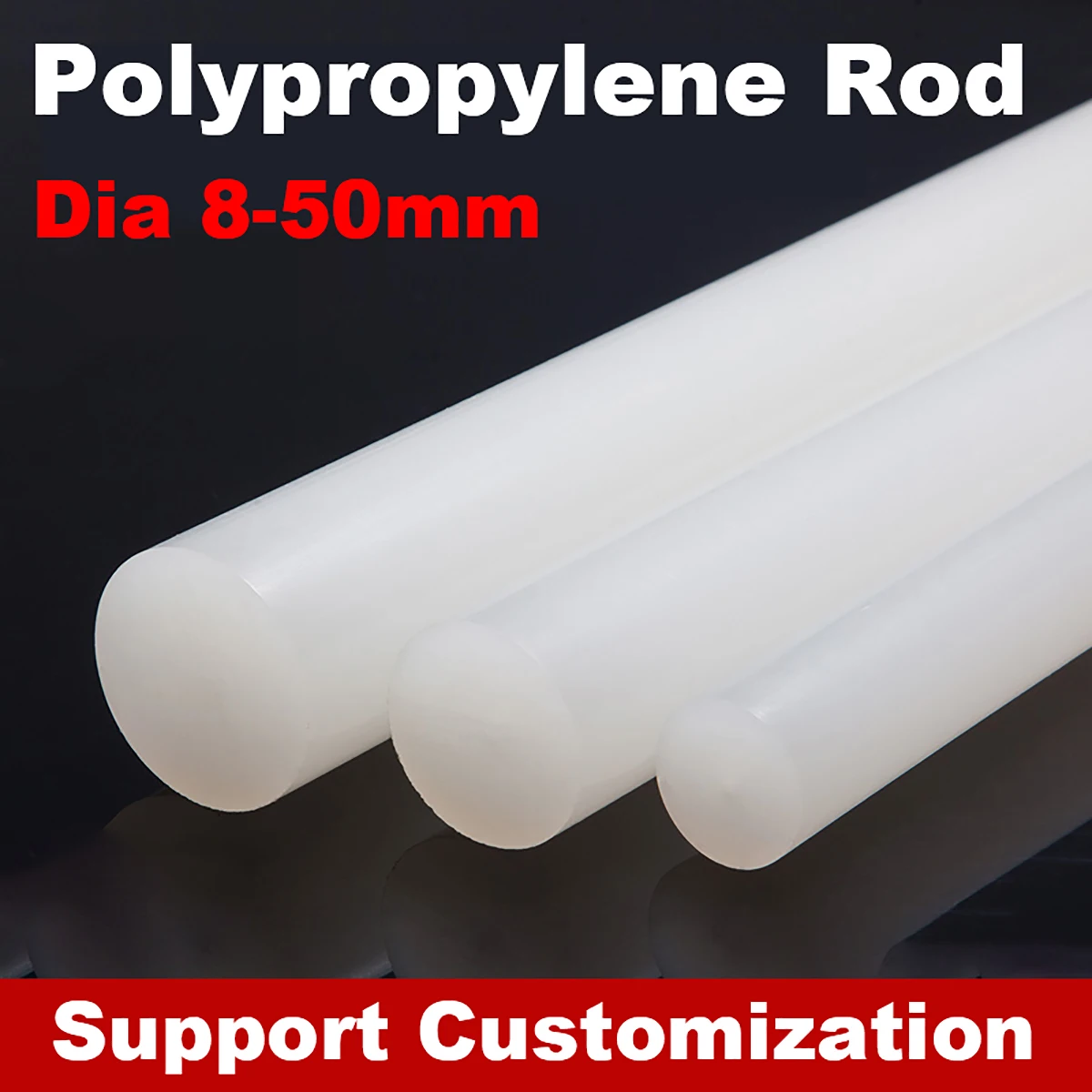 

Длина 500 мм, полипропиленовый стержень, белый полипропиленовый стержень, пластиковый стержень диаметром 8/10/12/15/18/20/25/30/35/40/45/50 мм