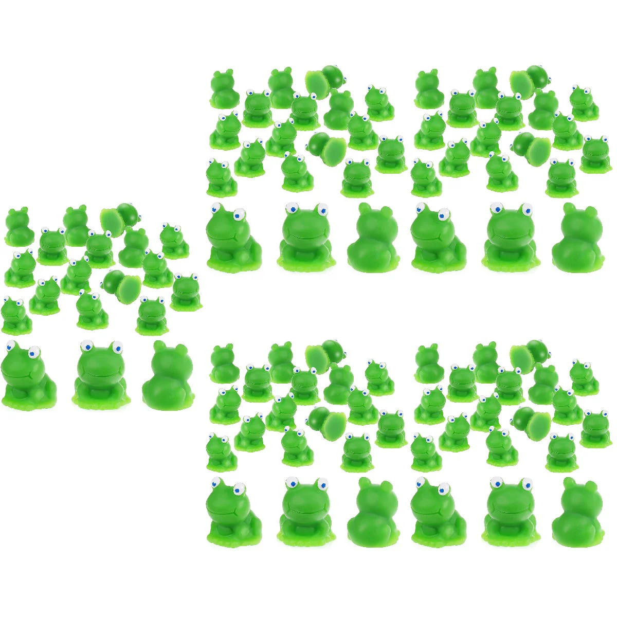 

100 Pcs Little Frog Frogs Toy Model Mini Toys Adornments Decor Miniature Landscape Statues Ornaments Decors Small Resin