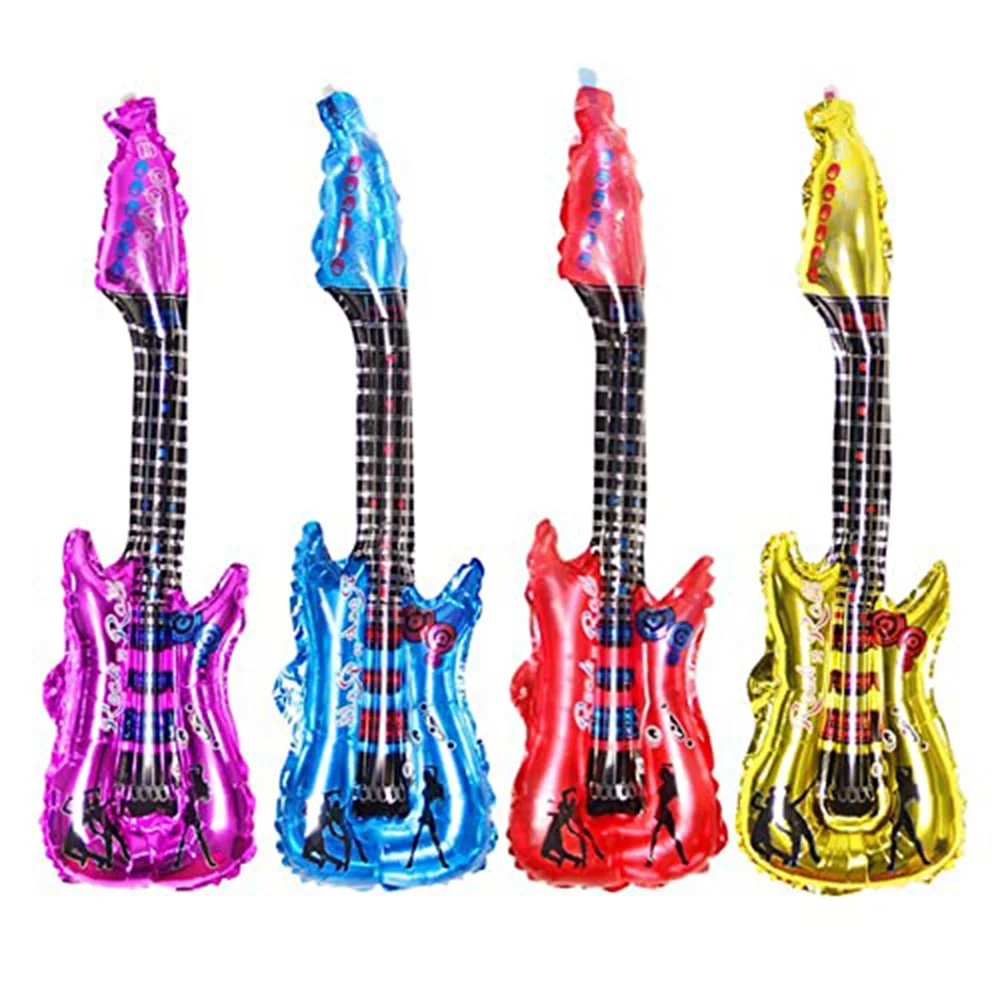 

8Pcs 80s 90s Party Birthday Balloon Guitar Foil Musical Ballon Disco Theme Party Kids Children Birthday Gift Decoration Supplies