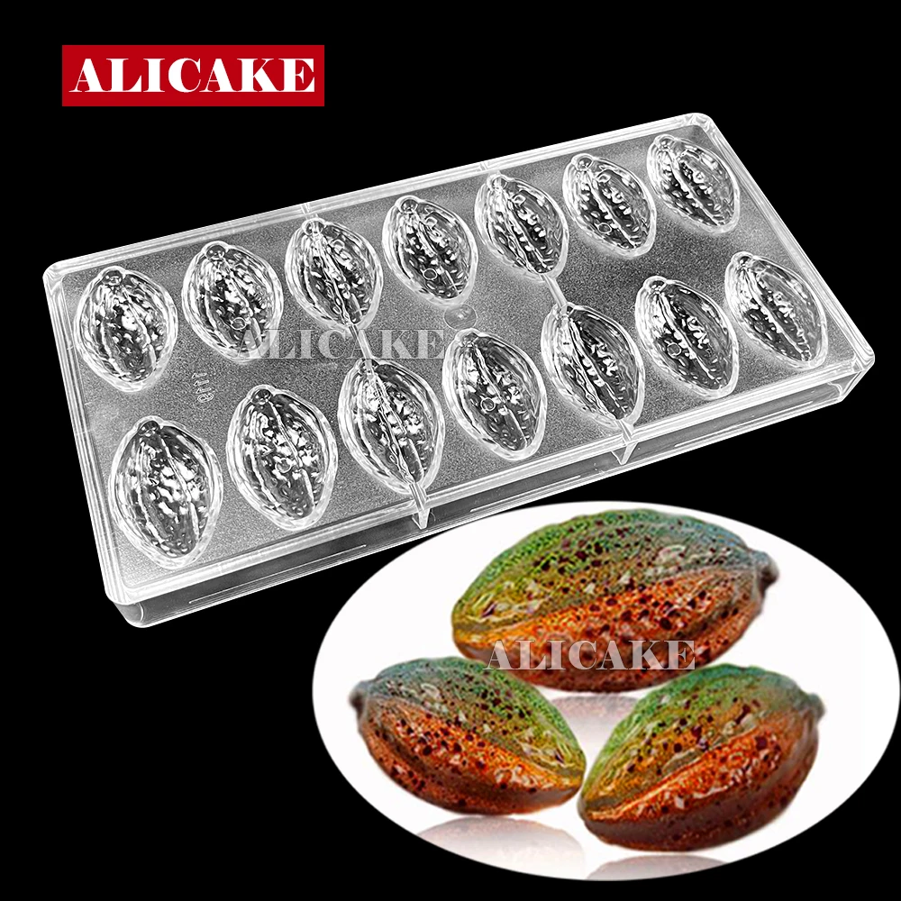 

14 Cavity Cocoa Polycarbonate Chocolate Mold for Chocolates Bonbon Candy Mould Baking Pastry Confectionery Tools
