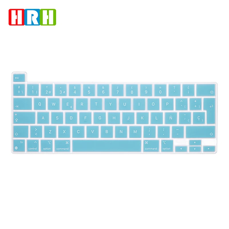 

HRH Spanish Language Keyboard Skin Cover EU Version Fit For MacBook New Pro 16 2019 A2141 M1 Chip A2338/A2251/A2289 2020+