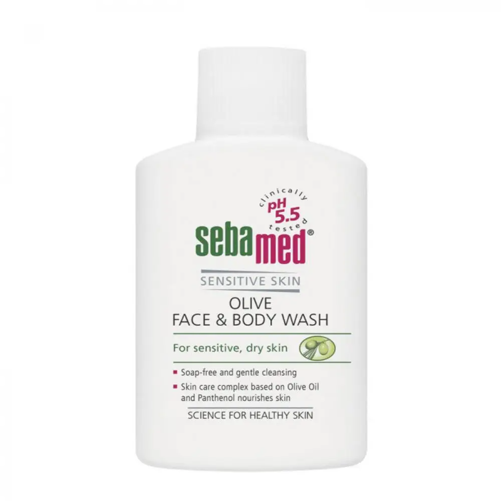 Гель для лица очищающий оливковый Sebamed Sensitive Skin Olive Face&ampBody Wash 200 мл |